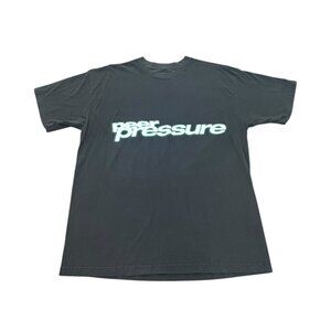 Vintage men’s Peer Pressure t shirt s/s black cotton y2k